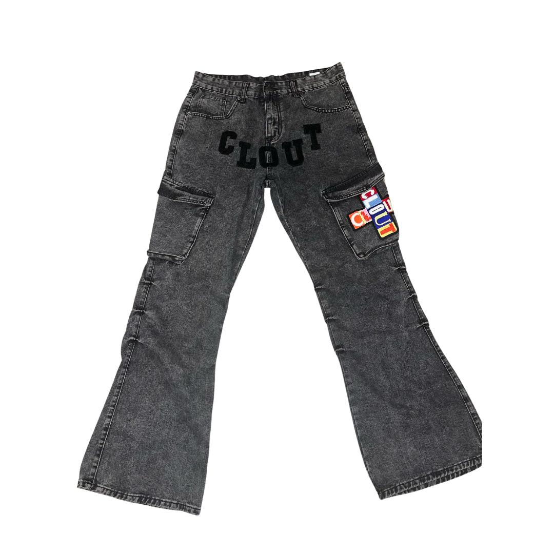 CLOUT © SUPER Flare Stack Denim